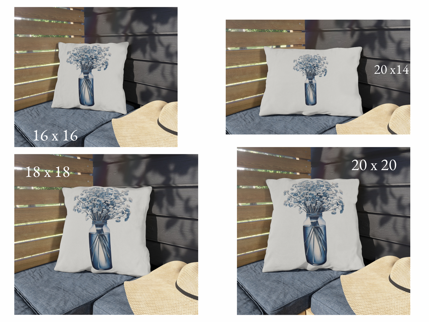 Baby's Breath Outdoor Pillow