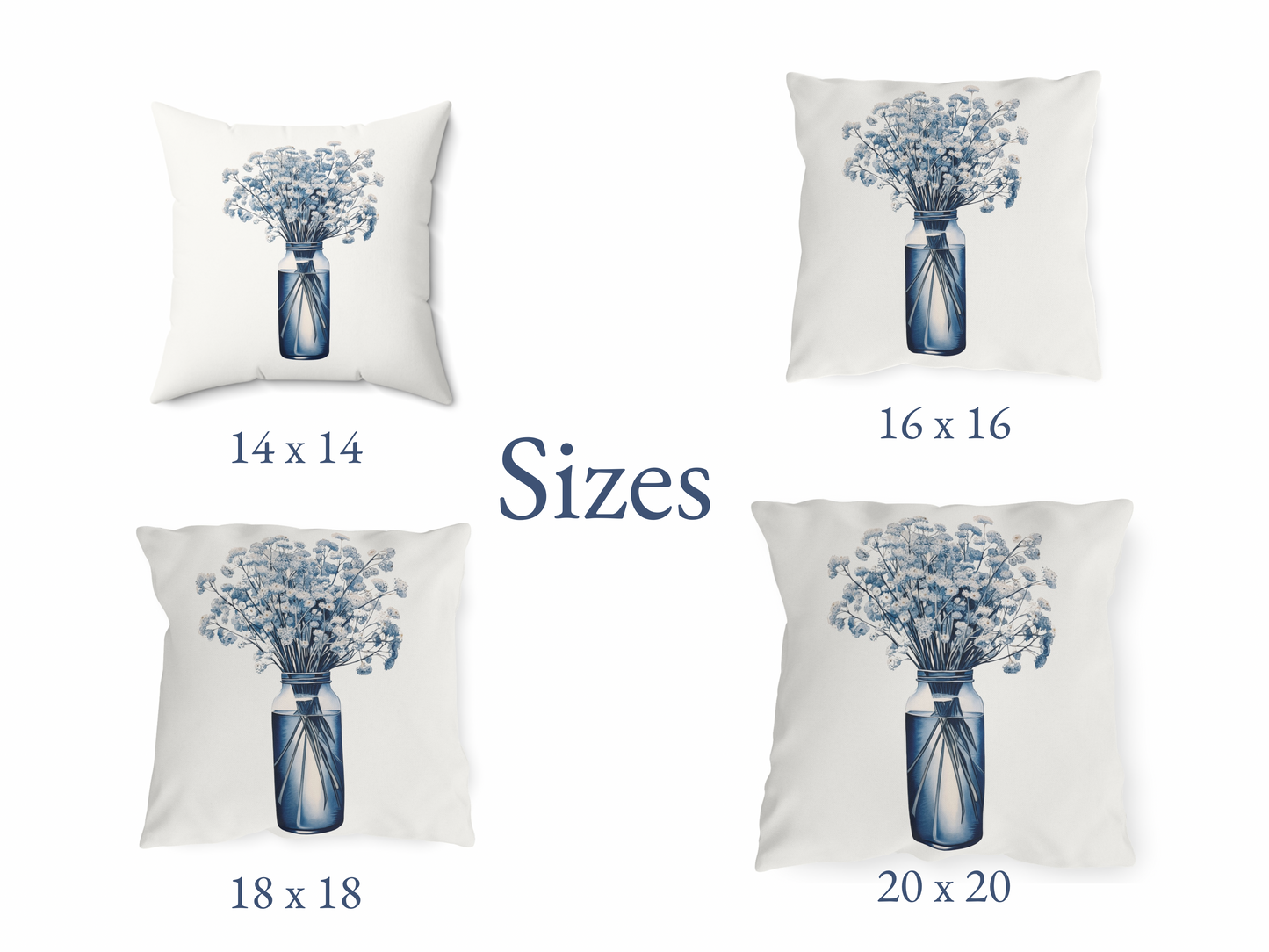 Baby’s Breath Square Pillow